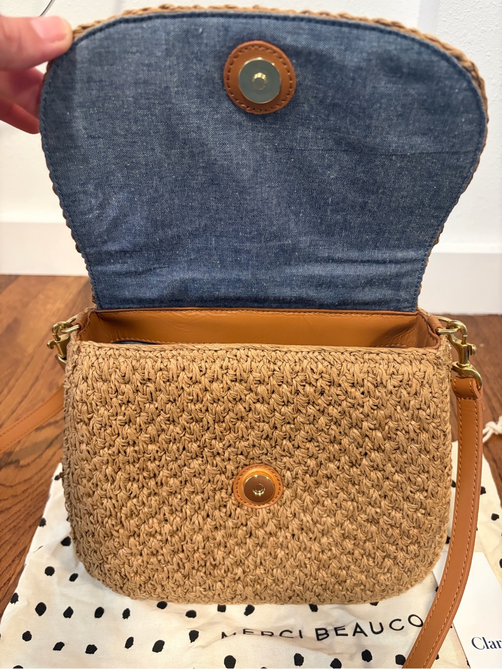 Clare V Palm Twisted Raffia Louis - Never Used - Picture 6 of 6